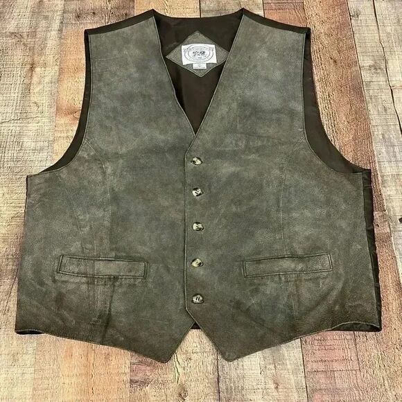 John Ashford Sport Leather Vest - Picture 1 of 7